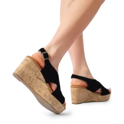 Casual Platform Criss-Cross Wedge Sandals