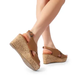 Casual Platform Criss-Cross Wedge Sandals