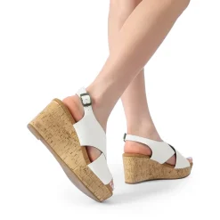 Casual Platform Criss-Cross Wedge Sandals