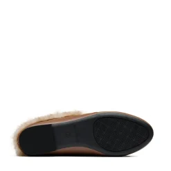 Chain Closed Toe Fur Lined Mules