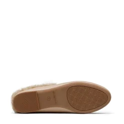 Chain Closed Toe Fur Lined Mules