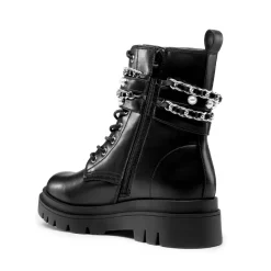 Chains Pearl Chunky Lug Sole Boots