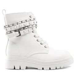 Chains Pearl Chunky Lug Sole Boots