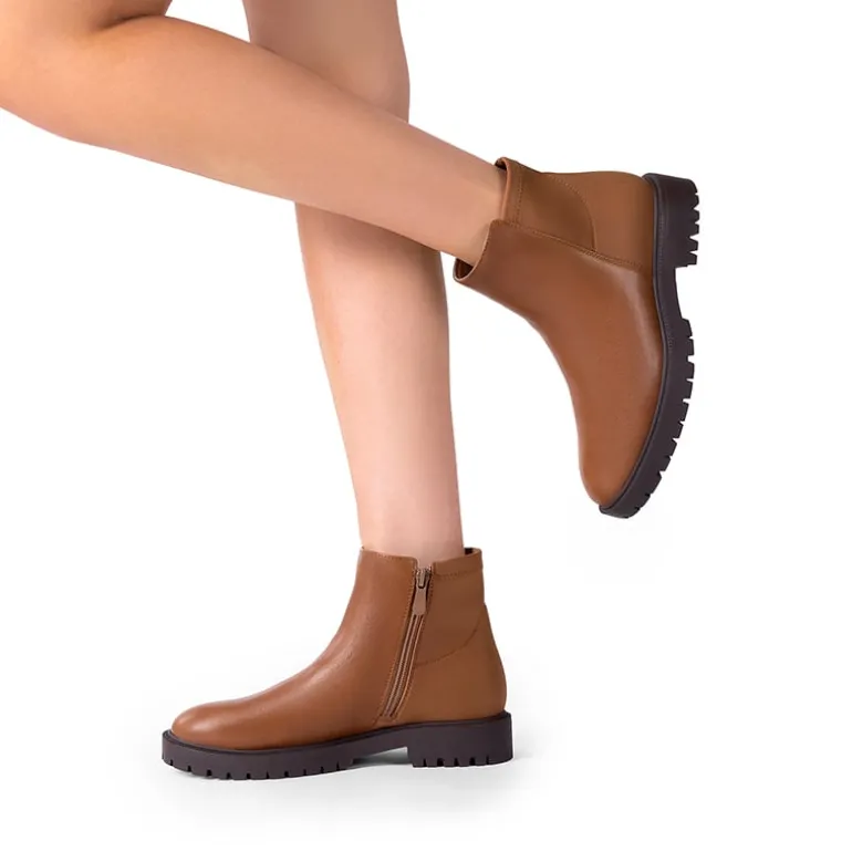 Chelsea Low Heel Pull-On Ankle Boots