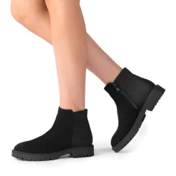 Chelsea Low Heel Pull-On Ankle Boots