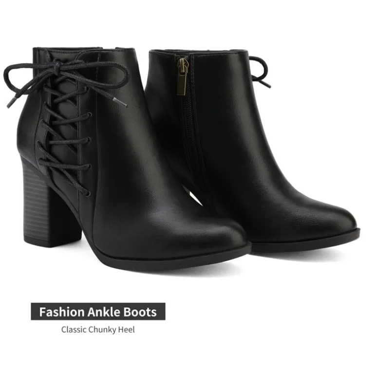Chicago Chunky Heel Ankle Booties