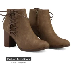 Chicago Chunky Heel Ankle Booties