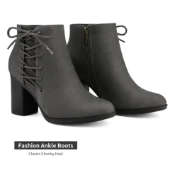 Chicago Chunky Heel Ankle Booties