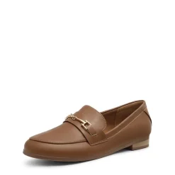 Chic Metallic Detail Loafers