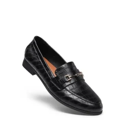 Chic Metallic Detail Loafers