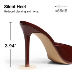 Chic Open Toe Stiletto Mule Heels