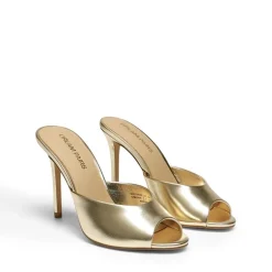 Chic Open Toe Stiletto Mule Heels