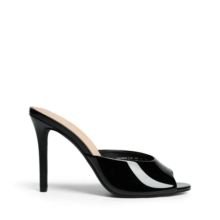 Chic Open Toe Stiletto Mule Heels