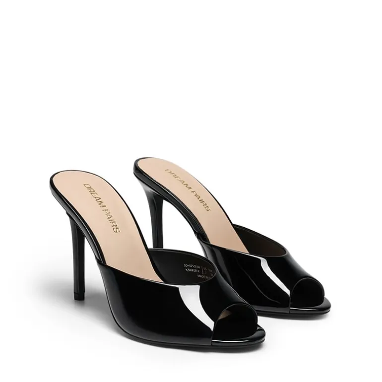 Chic Open Toe Stiletto Mule Heels