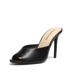 Chic Open Toe Stiletto Mule Heels