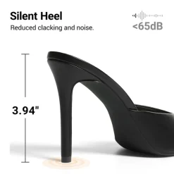 Chic Open Toe Stiletto Mule Heels