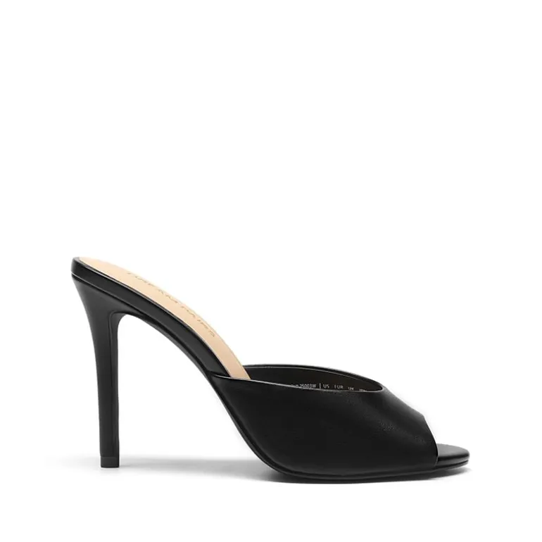Chic Open Toe Stiletto Mule Heels