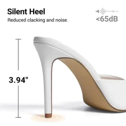 Chic Open Toe Stiletto Mule Heels