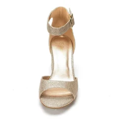 Chunkle Low Heel Ankle Strap Chunky Sandals
