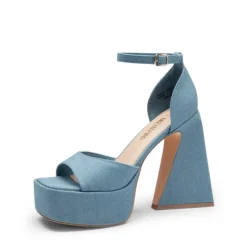 Chunky Ankle-Strap Platform Heel Sandals