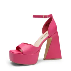 Chunky Ankle-Strap Platform Heel Sandals