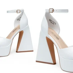 Chunky Ankle-Strap Platform Heel Sandals