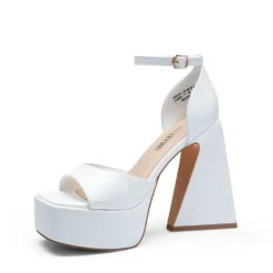 Chunky Ankle-Strap Platform Heel Sandals
