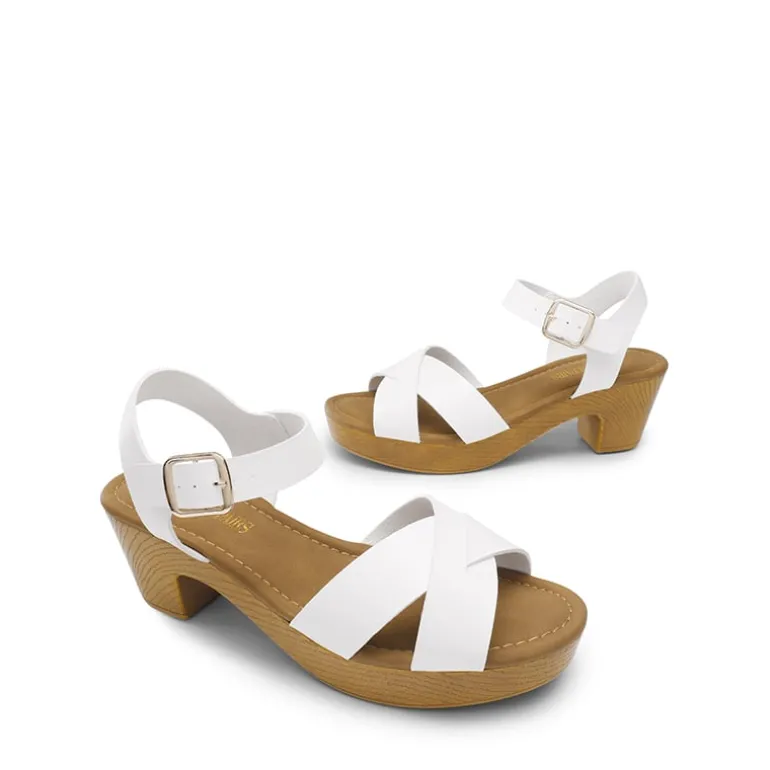 Chunky Criss Cross Platform Sandals