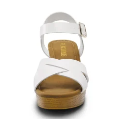 Chunky Criss Cross Platform Sandals