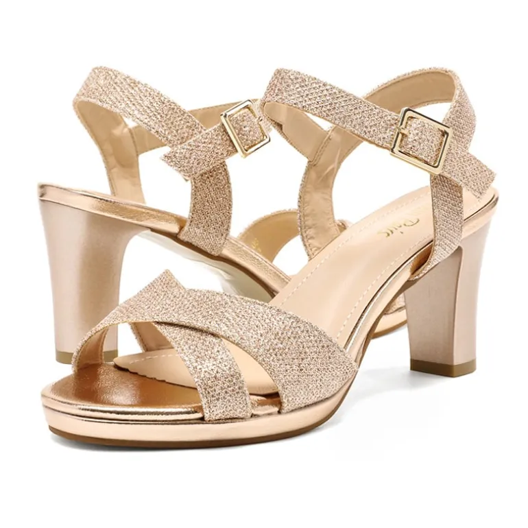 Chunky Heel Ankle Strap Sandals