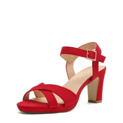 Chunky Heel Ankle Strap Sandals