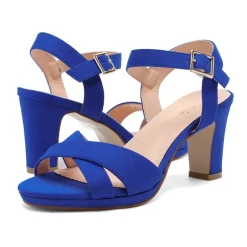 Chunky Heel Ankle Strap Sandals