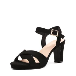 Chunky Heel Ankle Strap Sandals
