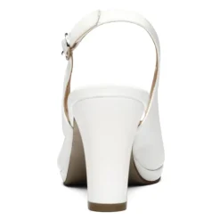 Chunky Heel Peep Toe Slingback Sandals