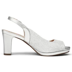 Chunky Heel Peep Toe Slingback Sandals