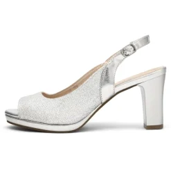 Chunky Heel Peep Toe Slingback Sandals