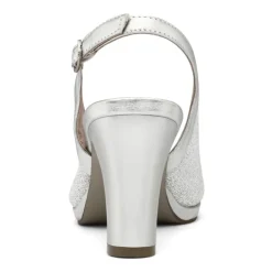 Chunky Heel Peep Toe Slingback Sandals
