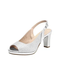 Chunky Heel Peep Toe Slingback Sandals
