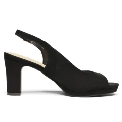 Chunky Heel Peep Toe Slingback Sandals