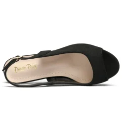 Chunky Heel Peep Toe Slingback Sandals