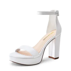 Chunky Heel Platform Ankle Strap Sandals