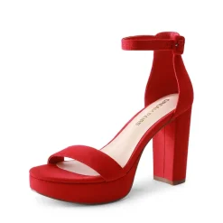 Chunky Heel Platform Ankle Strap Sandals