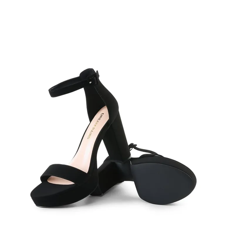 Chunky Heel Platform Ankle Strap Sandals