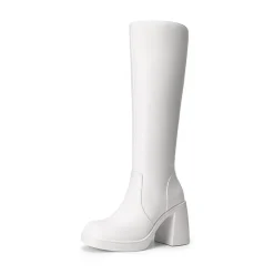 Chunky Heel Platform Knee-high Boots