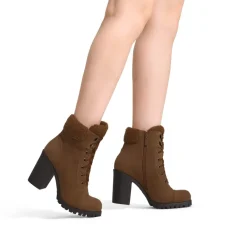 Chunky Heel Warm Ankle Boots