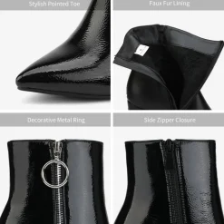 Chunky High Heel Ankle Boots