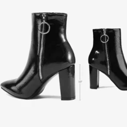 Chunky High Heel Ankle Boots