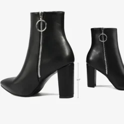 Chunky High Heel Ankle Boots