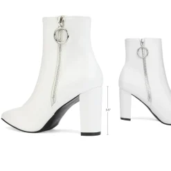 Chunky High Heel Ankle Boots