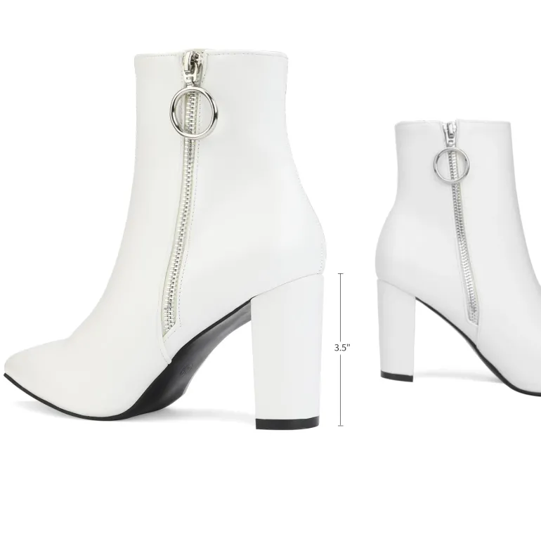 Chunky High Heel Ankle Boots